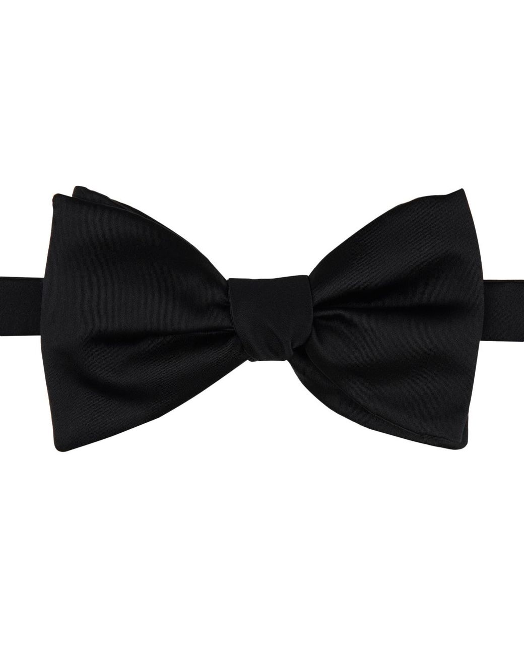 Alfani Black Oversized Satin Solid Bow Tie for men