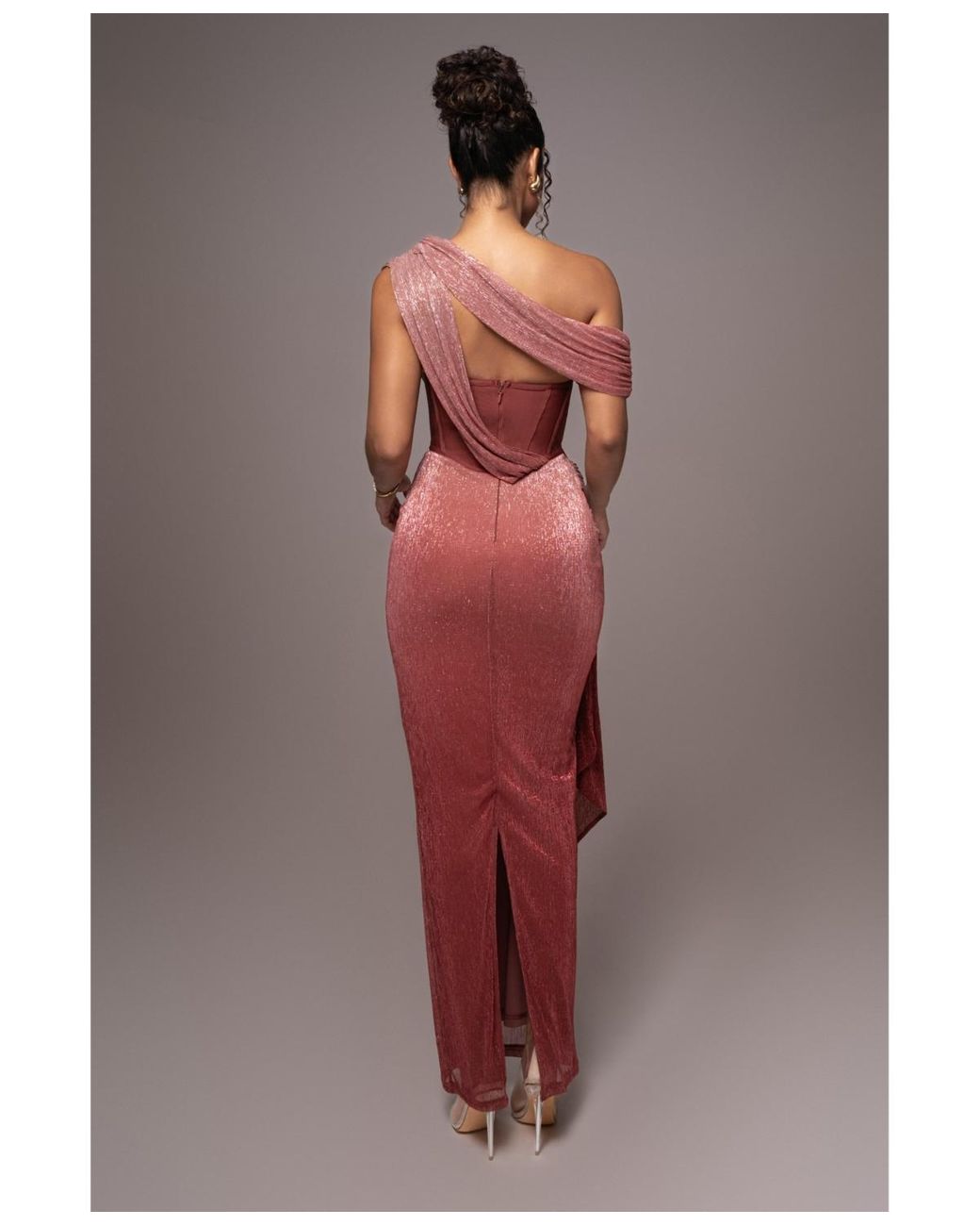 slim fit dress slacks Green Celestina Draped Maxi Dress main image 1