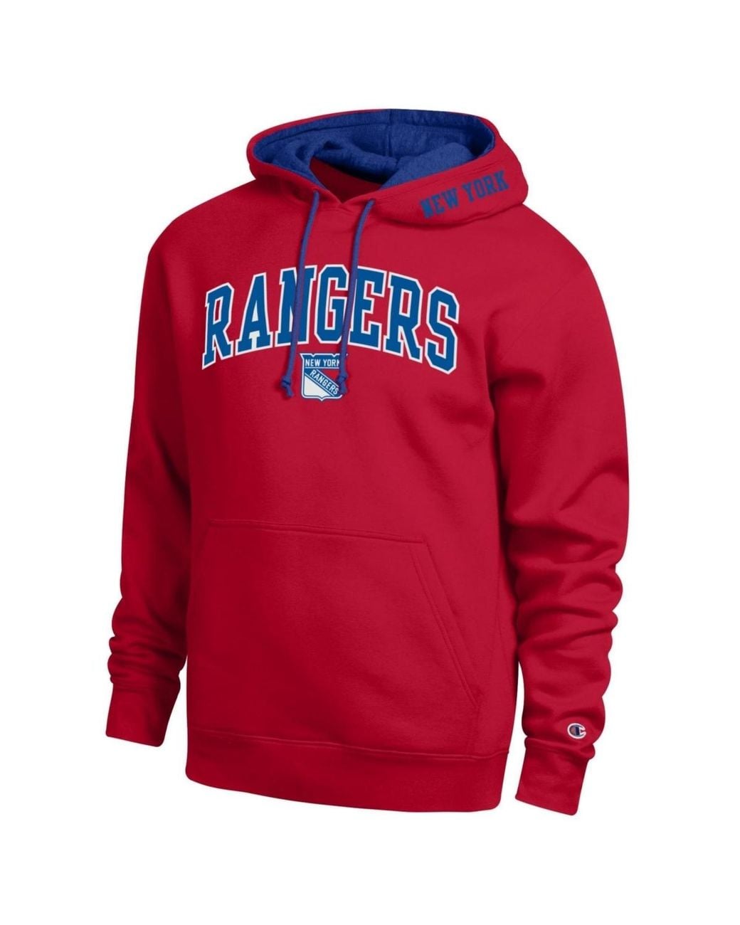 Champion Red New York Rangers Contrast Hoodie for Men | Lyst