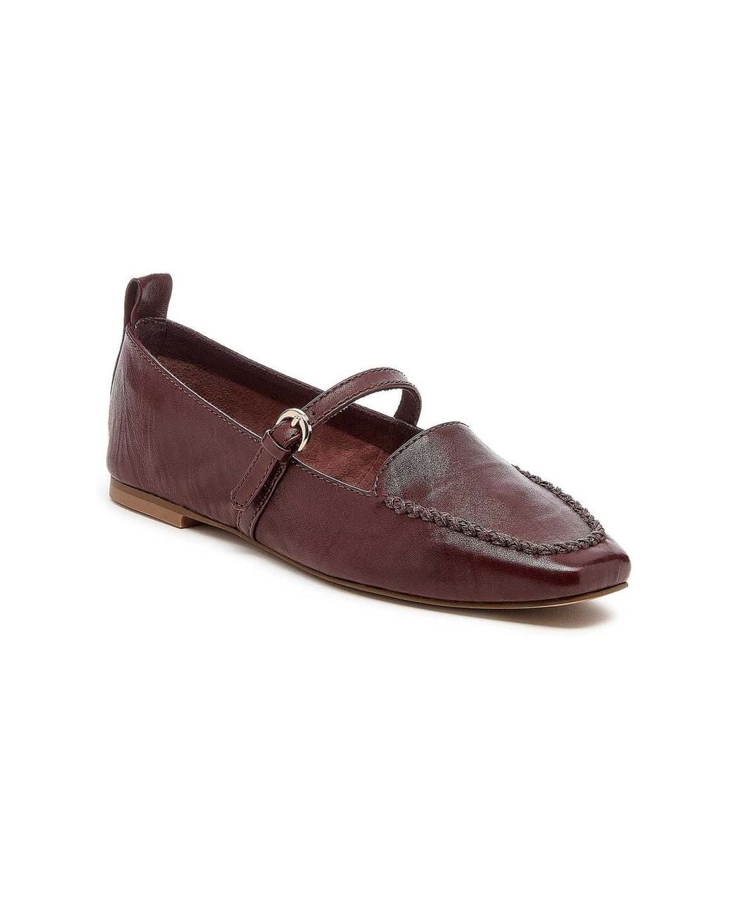 Square Dagger Kelsi Dagger Brooklyn Ferry Square-toe Leather Mary Jane Flats in Brown ...