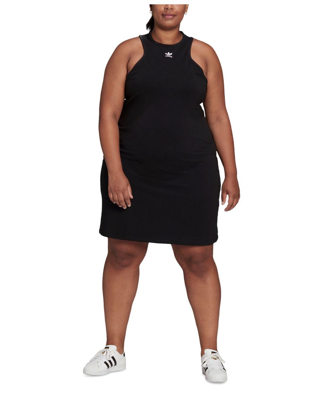 adidas black tank dress