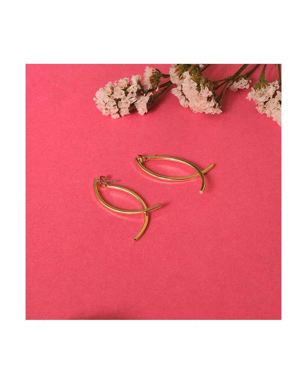 SOH Metallic Lined Drop Earrings