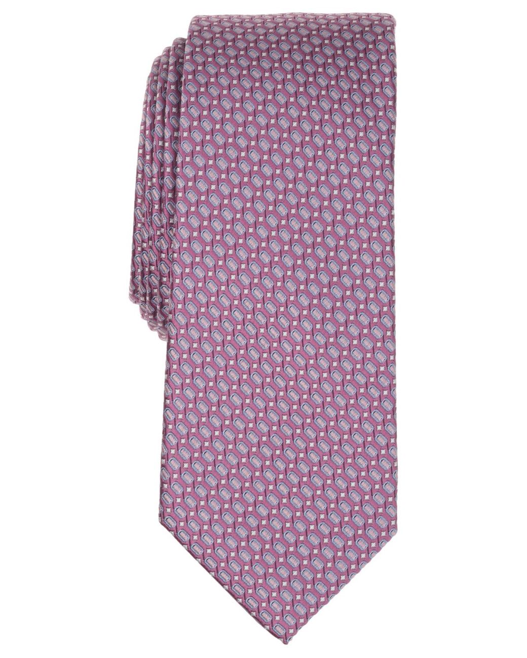 Alfani Purple Renato Geometric Pattern Slim Tie for men