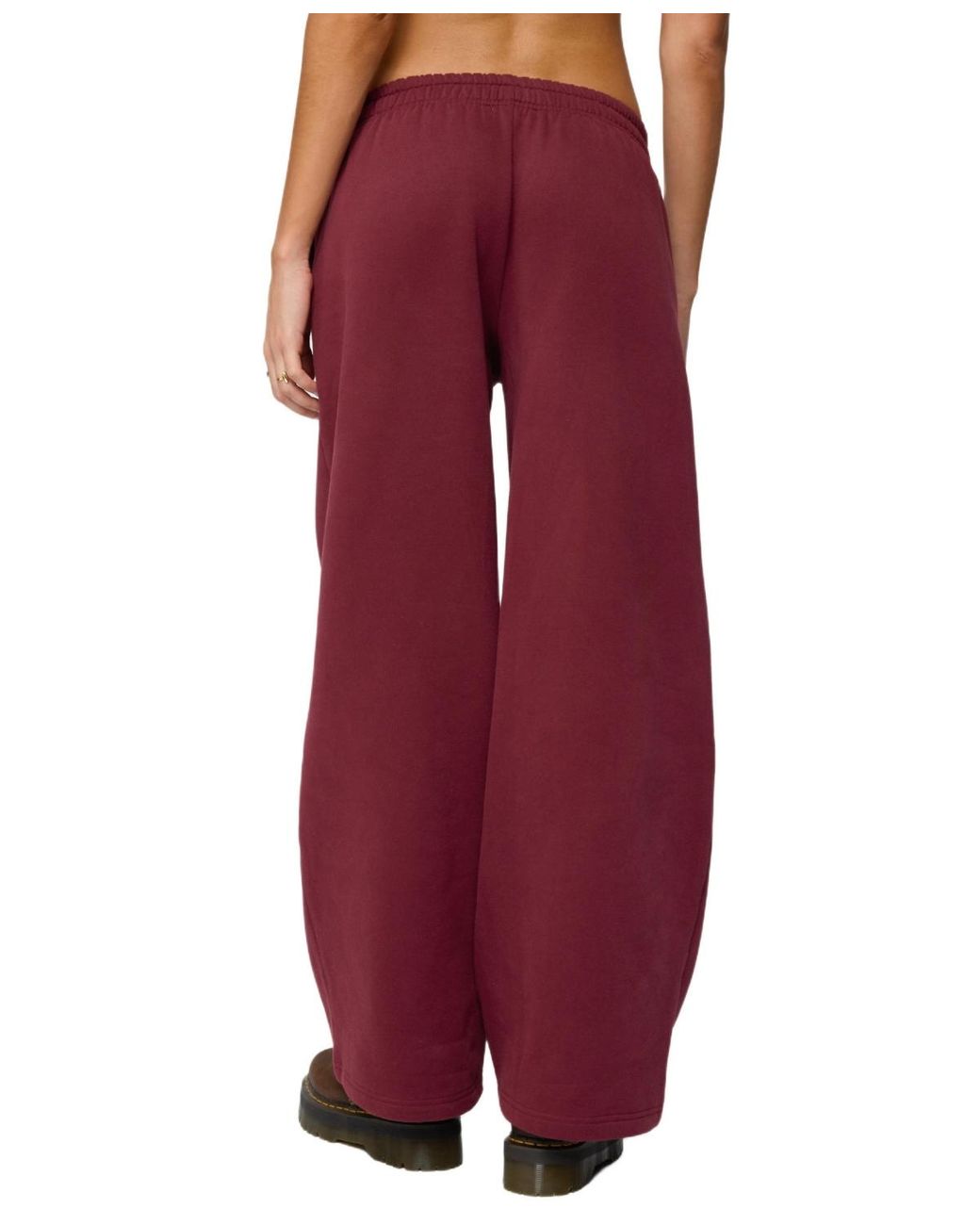 Edikted Red Totally Sweatpants