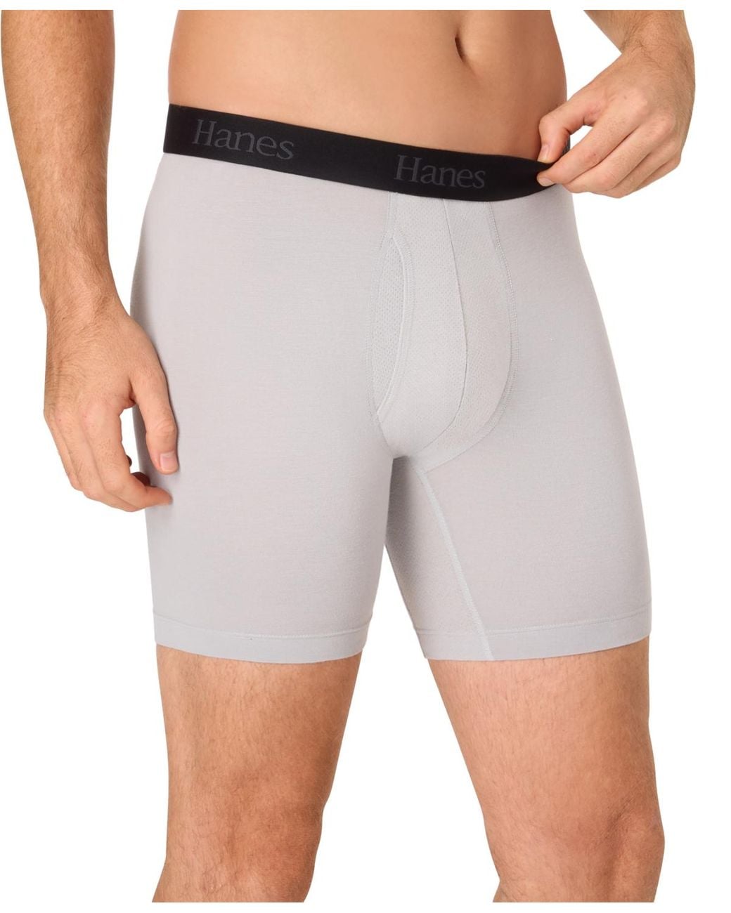 Hanes Black Ultimate Comfort Flex Fit Boxer Briefs for men