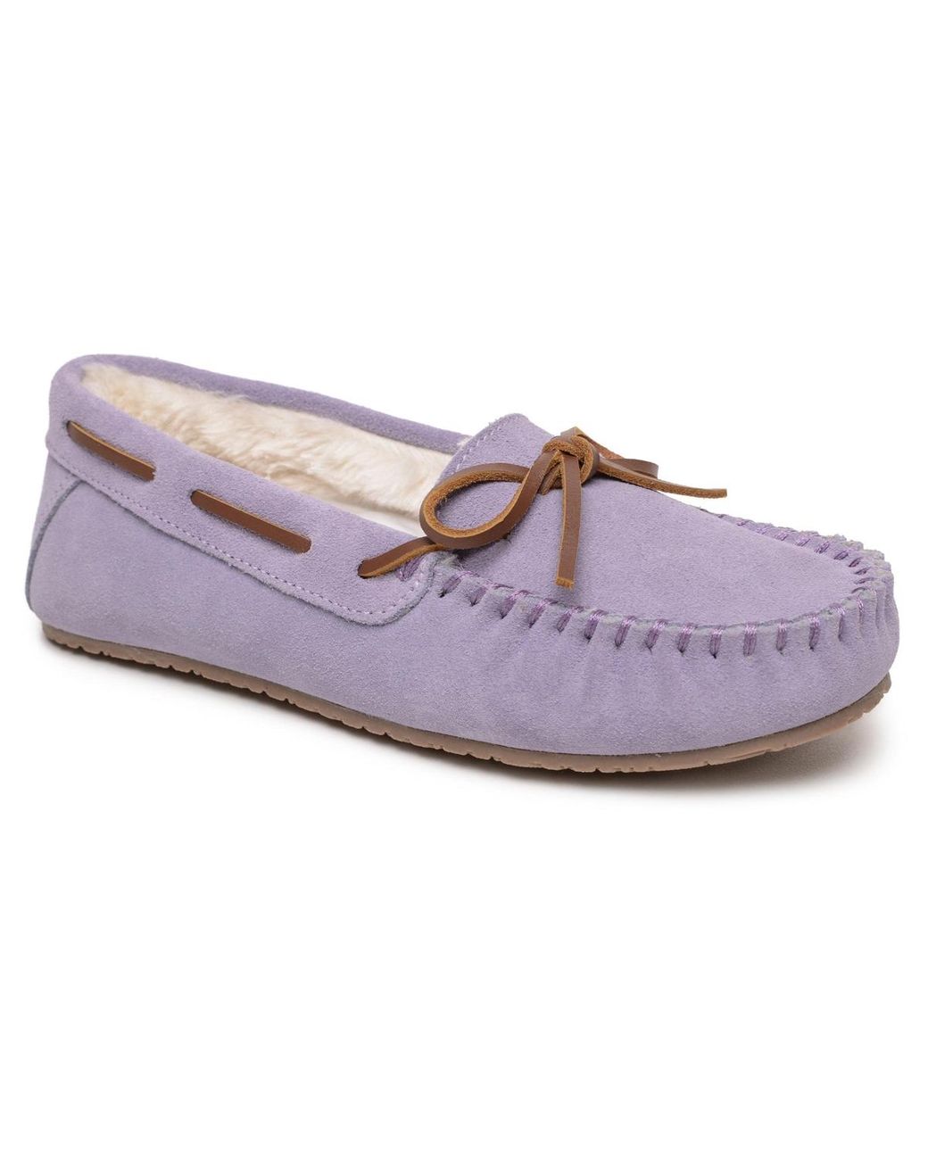 Minnetonka Purple Comfy Moc Slipper