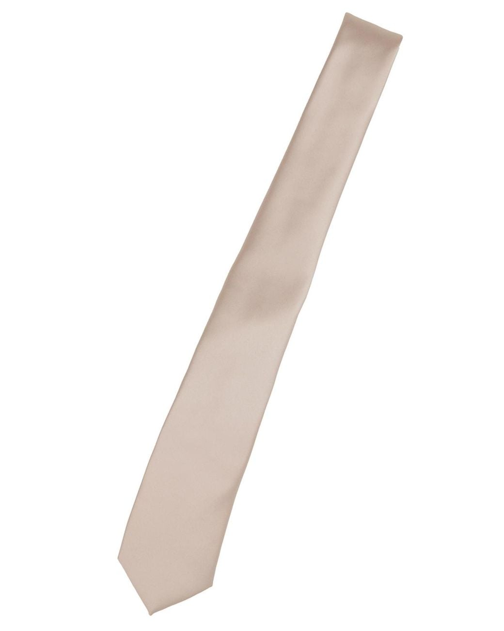 Con.struct Natural Satin Solid Extra Long Tie for men