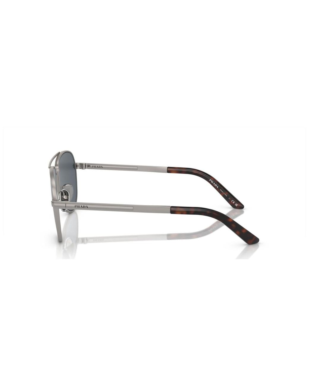 Prada Blue Iconic Plaque Pilot Sunglasses for men