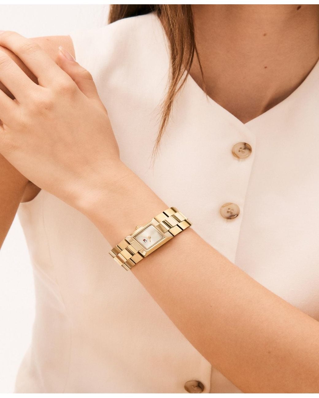 Tommy Hilfiger Metallic Quartz Tone Stainless Steel Bracelet Watch