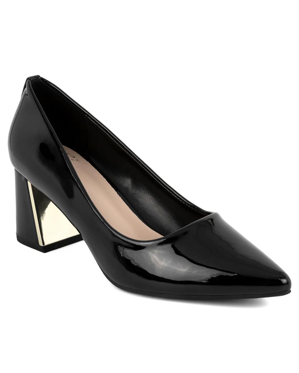 Jones New York Canal Pointed Toe Block Heel Dress Pumps in Black | Lyst
