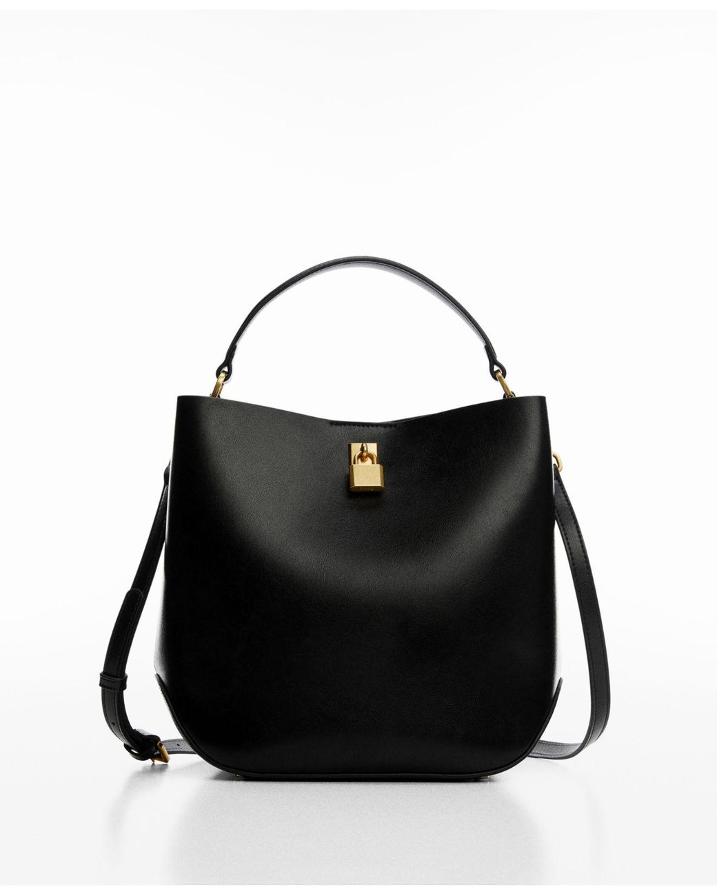 Mango Padlock Shopper Bag in Black Lyst