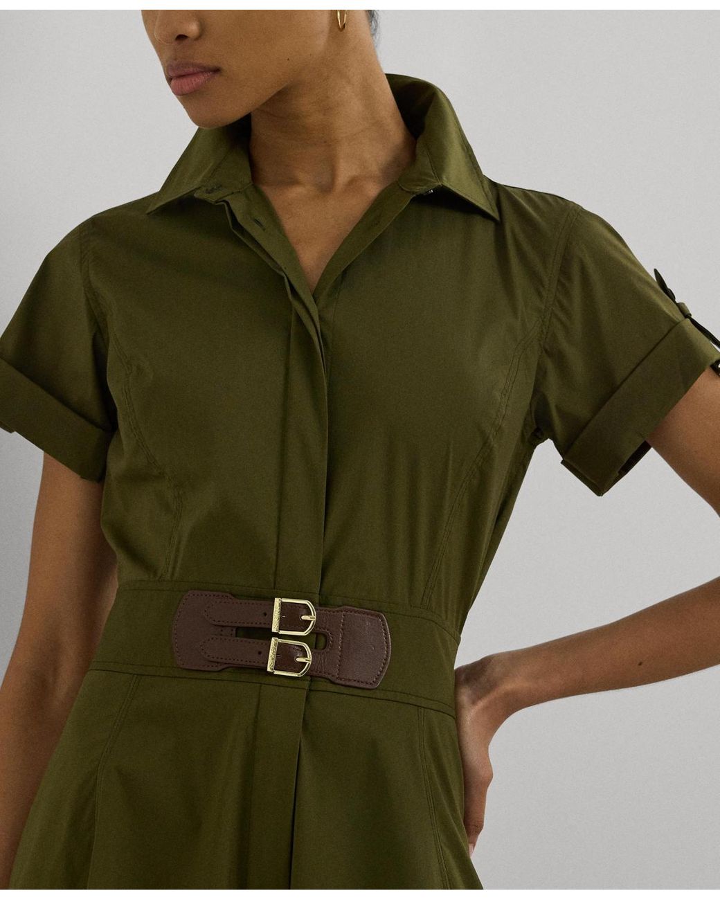 mixed green salad vinaigrette dressing Men's One Pocket Casual Shirt - Builder in Olive Green Cotton Oxford main image 1