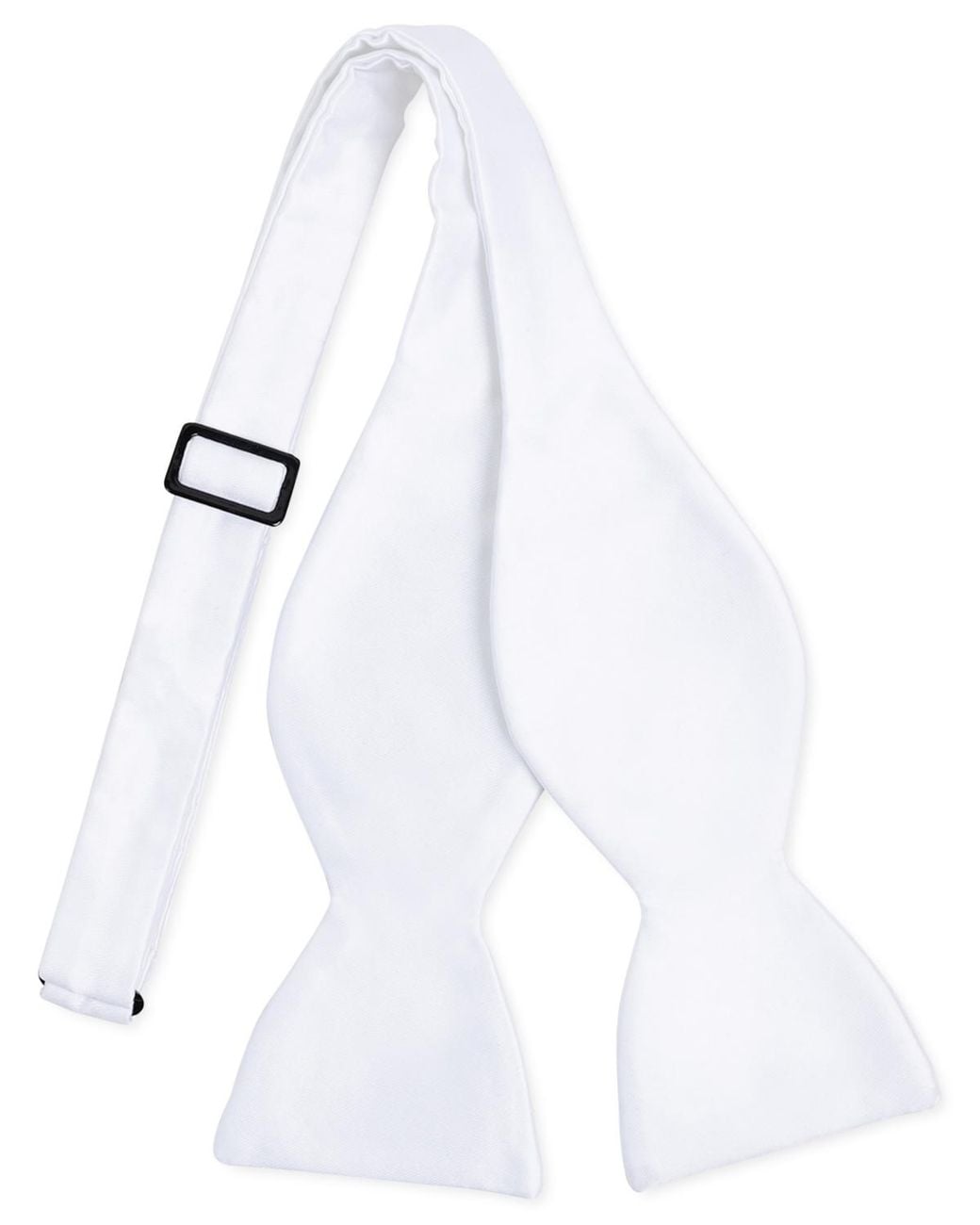 Con.struct White Satin Self-tie Bow Tie for men