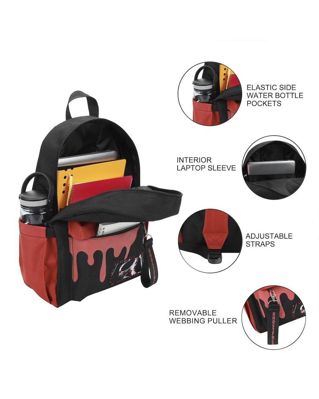 Ghostface Red Masks & Blood Drip Backpack