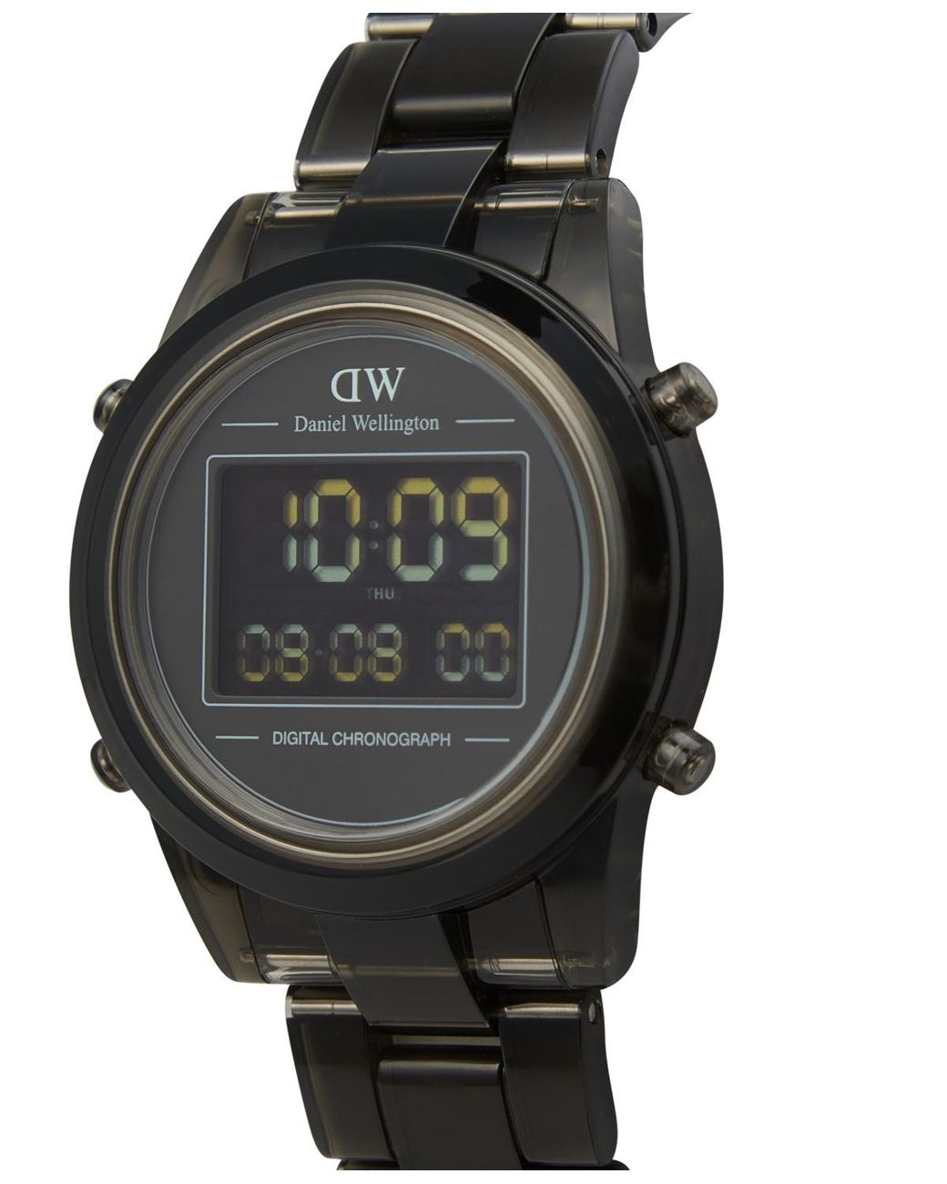 Daniel Wellington Black Chronograph Plastic Watch