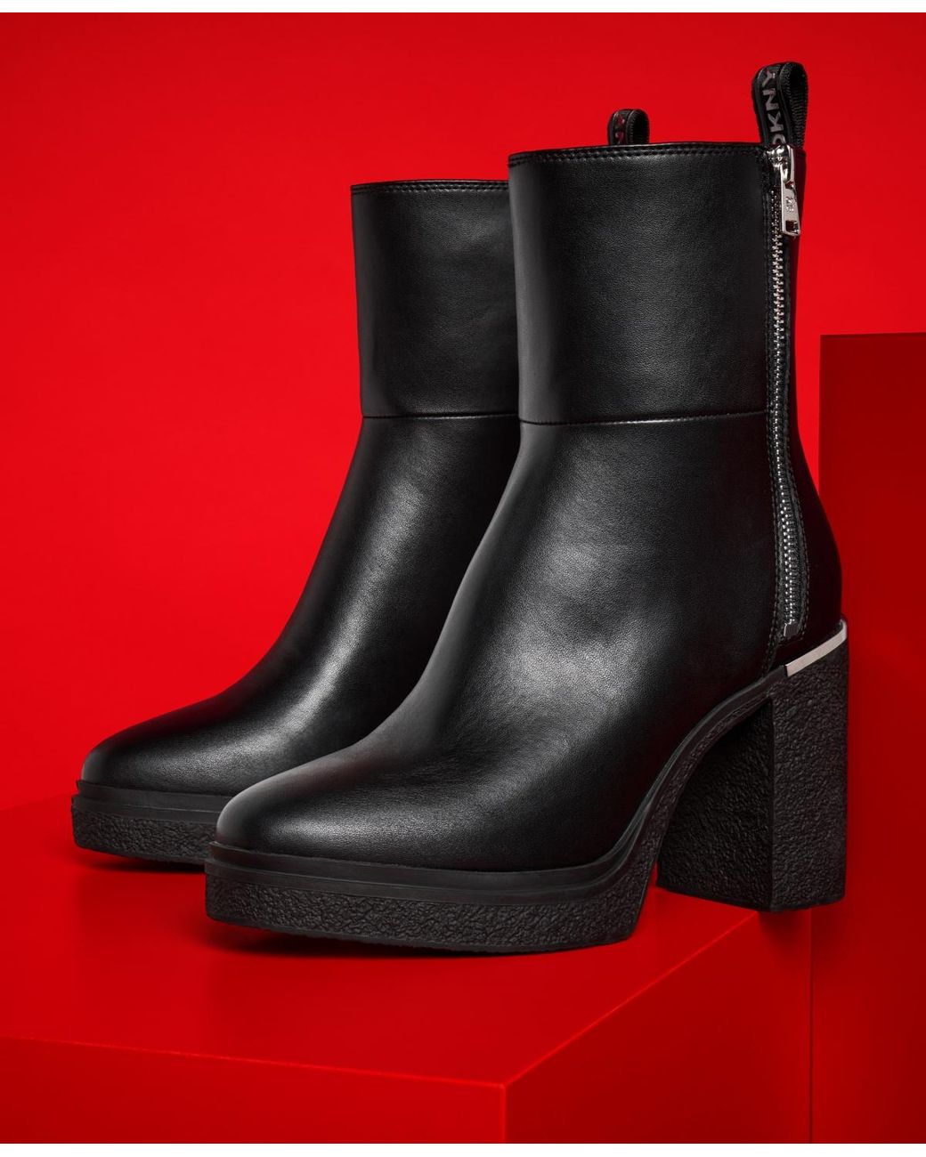 DKNY Black Talley Platform Booties