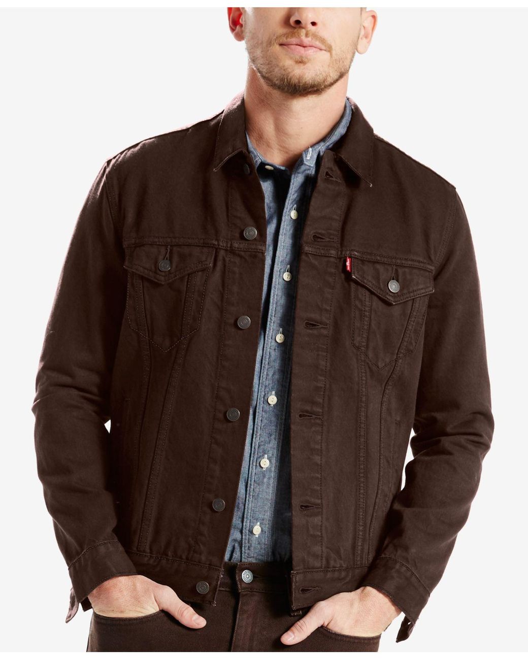 Levi's Spire Trucker Jacket in Brown for Men | Lyst