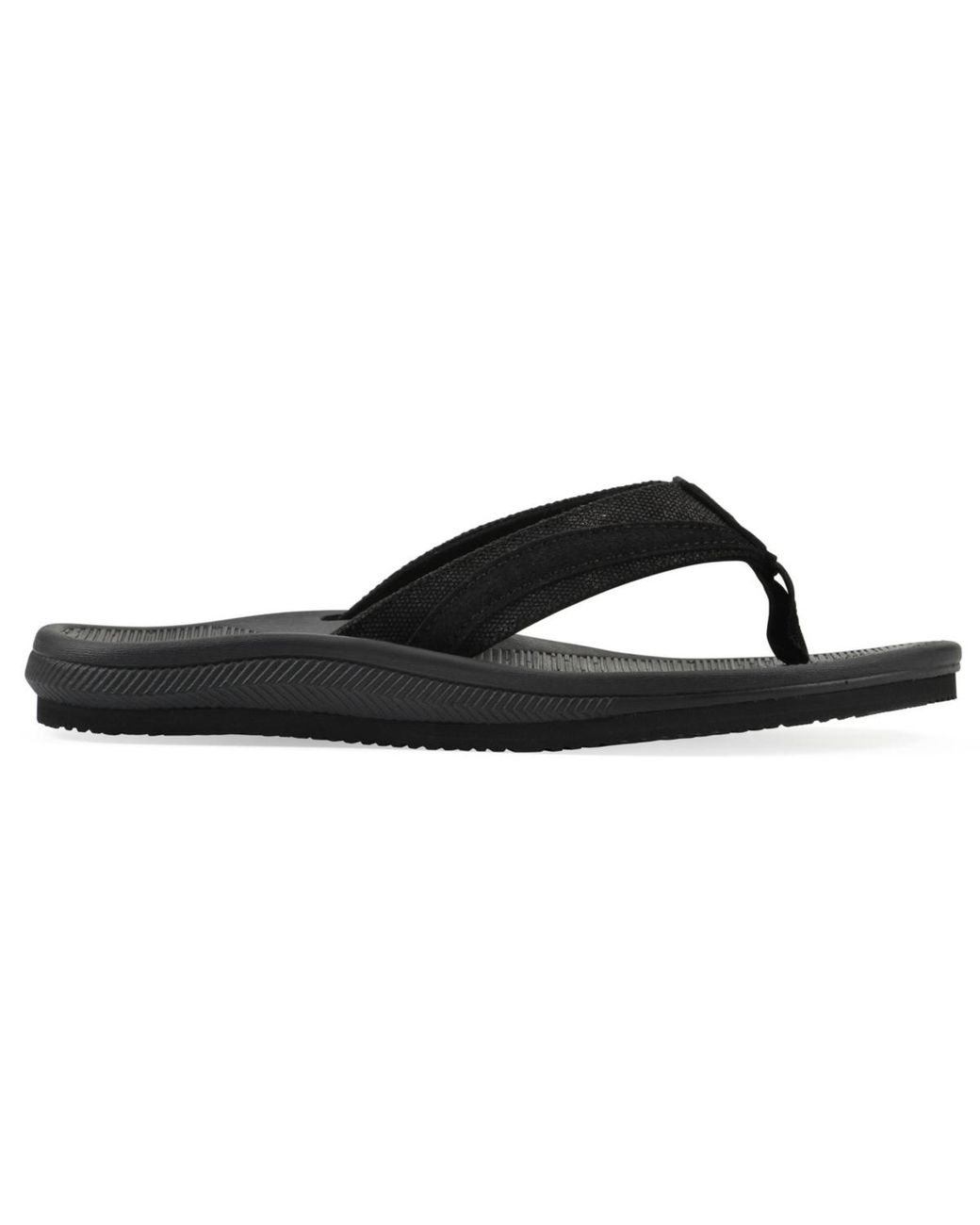White Mountain Black Bays Round Toe Flat Sandals