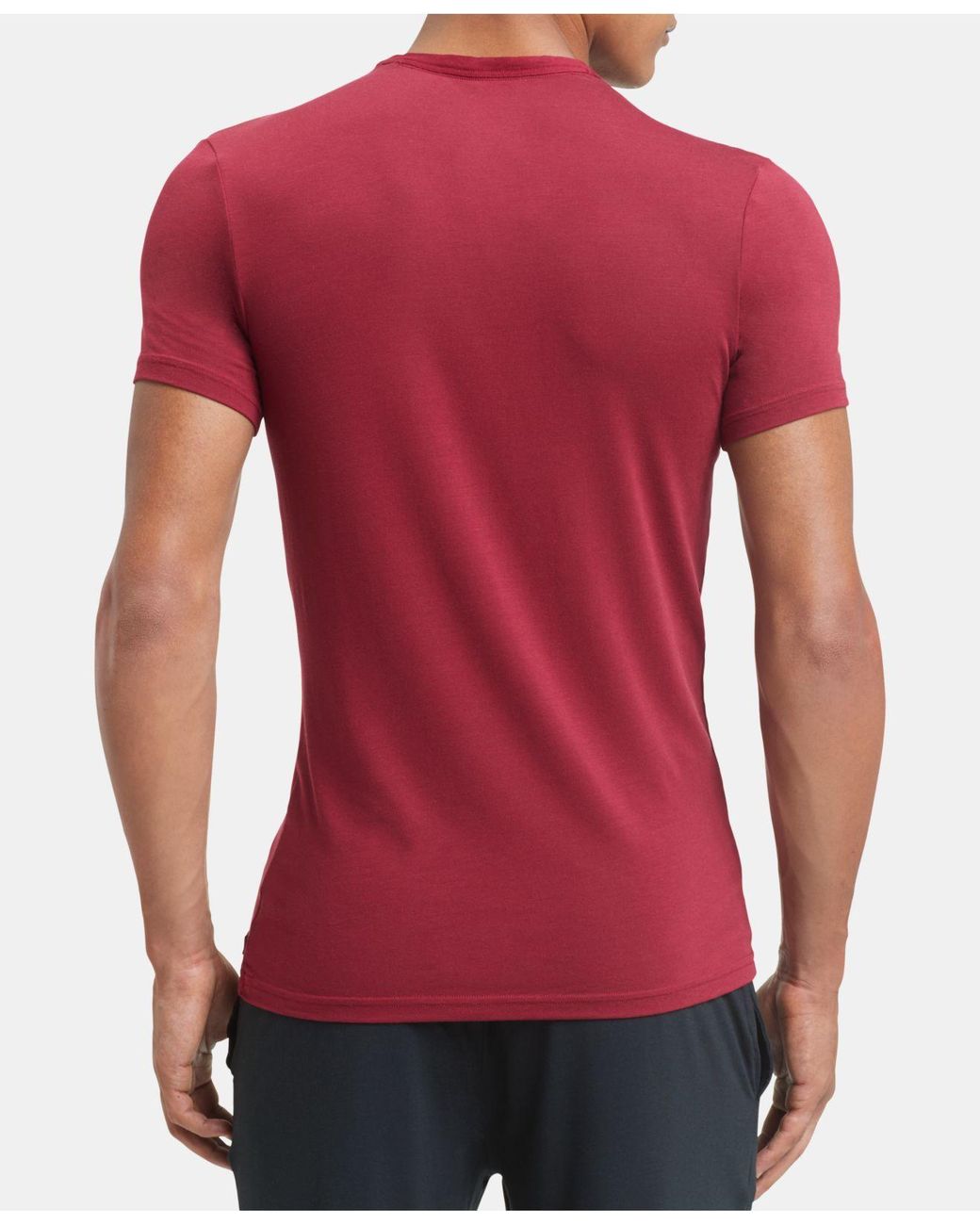 Calvin Klein Men's Ultra-soft Modal V-neck T-shirt in Red for Men | Lyst