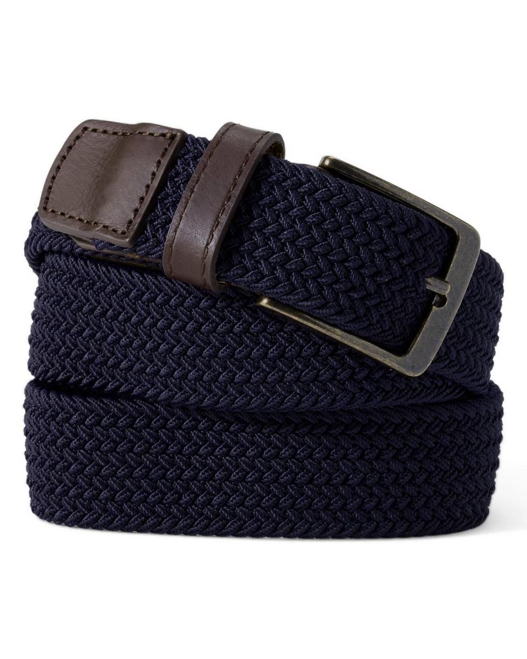 Lands' End Blue Elastic Braid Belt for men