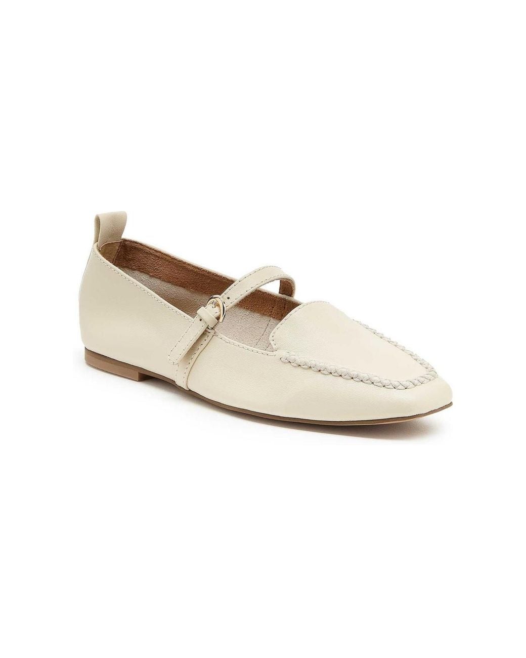 Square Dagger Kelsi Dagger Brooklyn Ferry Square-toe Leather Mary Jane Flats in White ...