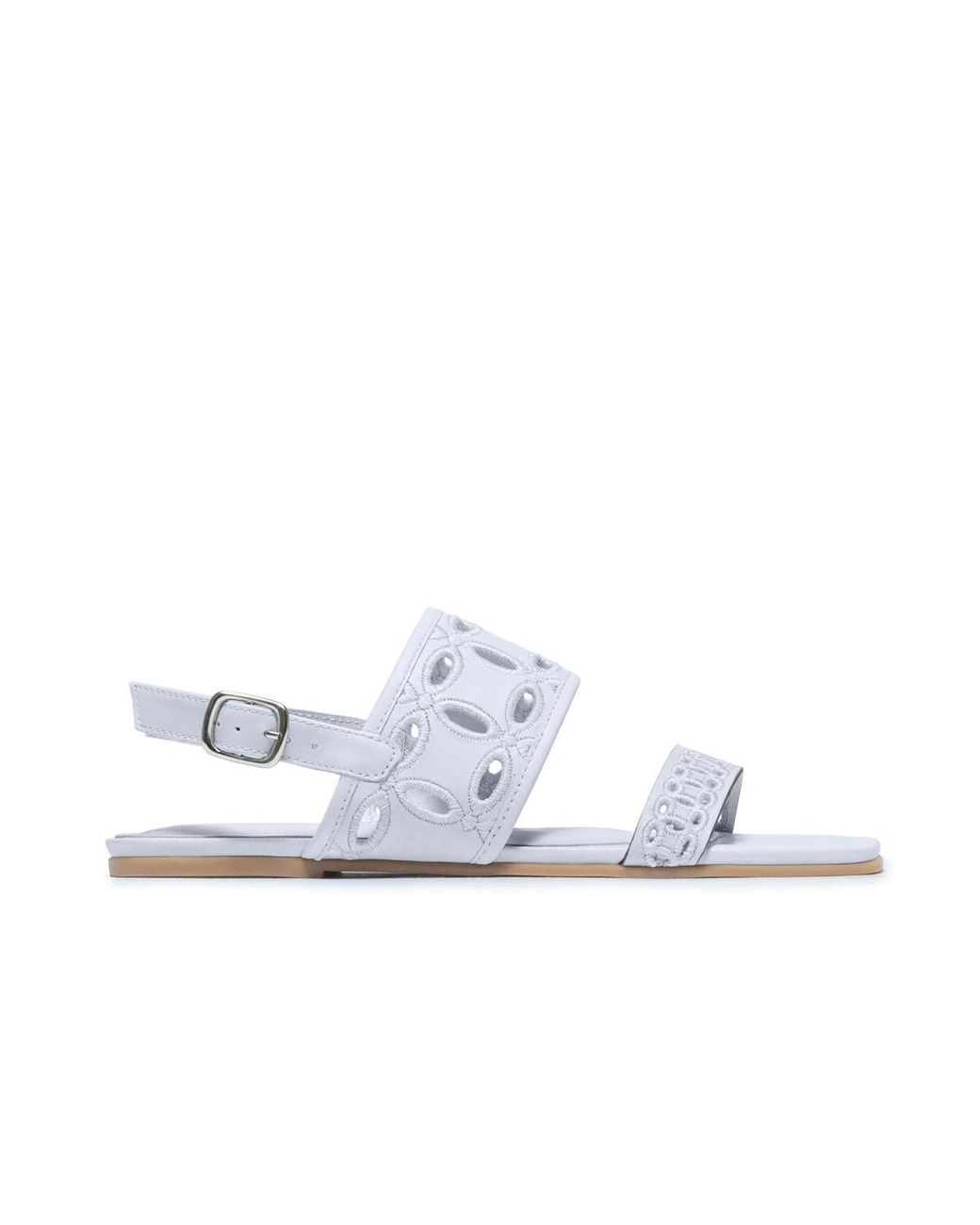 Bernardo White Orla Flat Sandal
