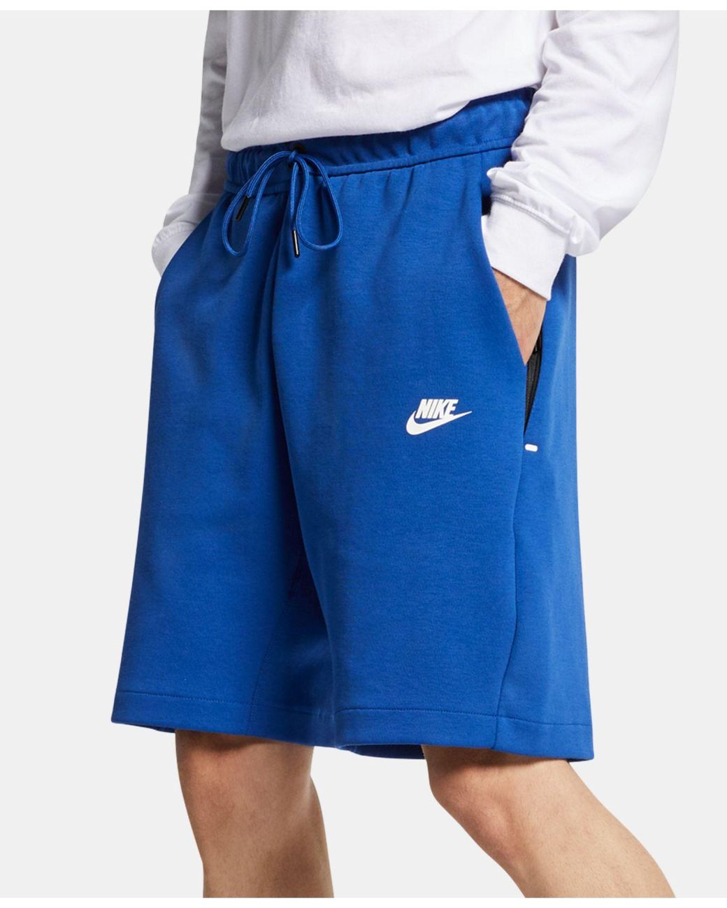 informal barba interior Nike Sportswear Tech Fleece Shorts in Blue for Men | Lyst
