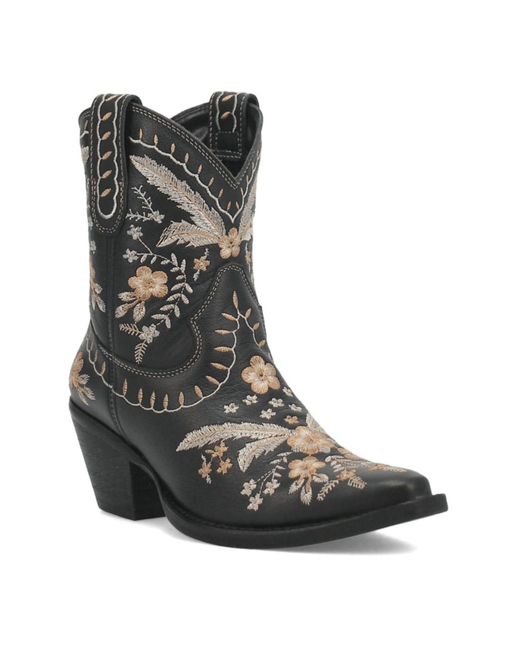 Dingo Black Primrose Leather Booties