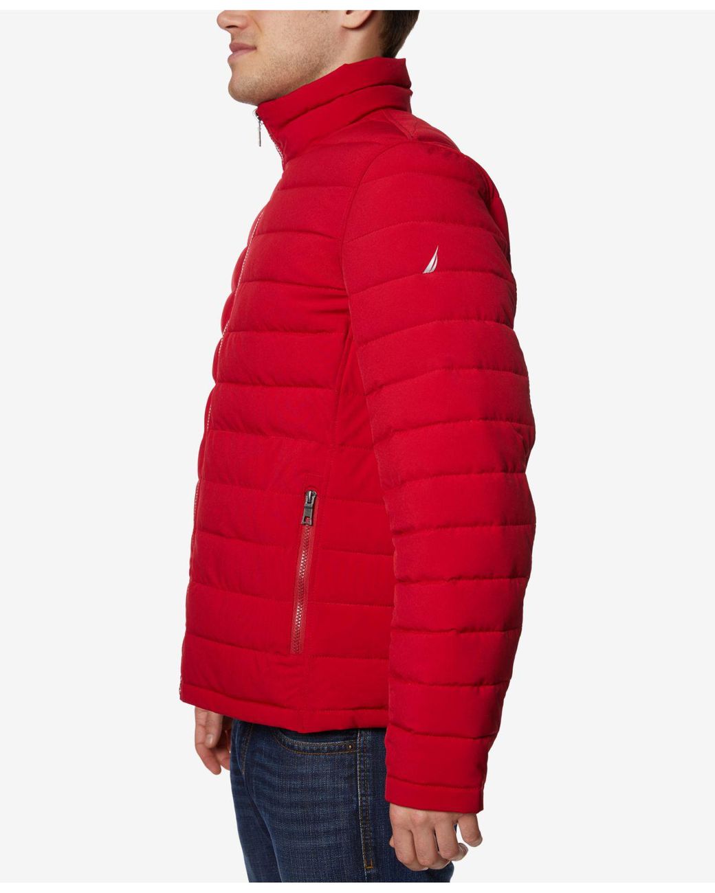 men's quilted stretch reversible jacket 