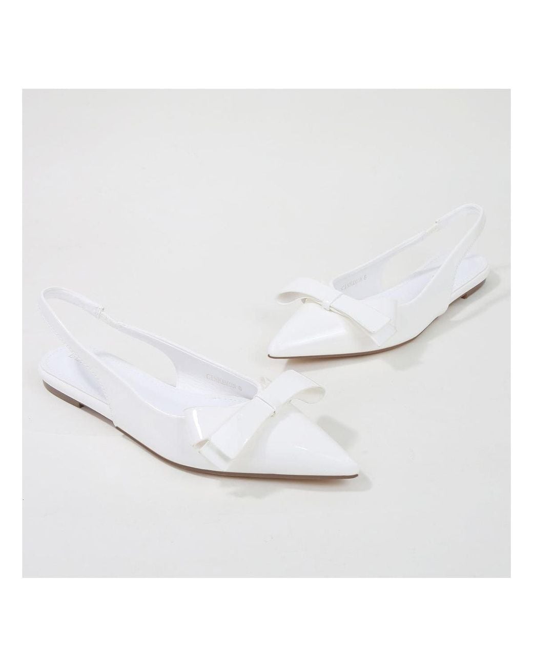 BERNESS White Cinnamon Slingback Flats