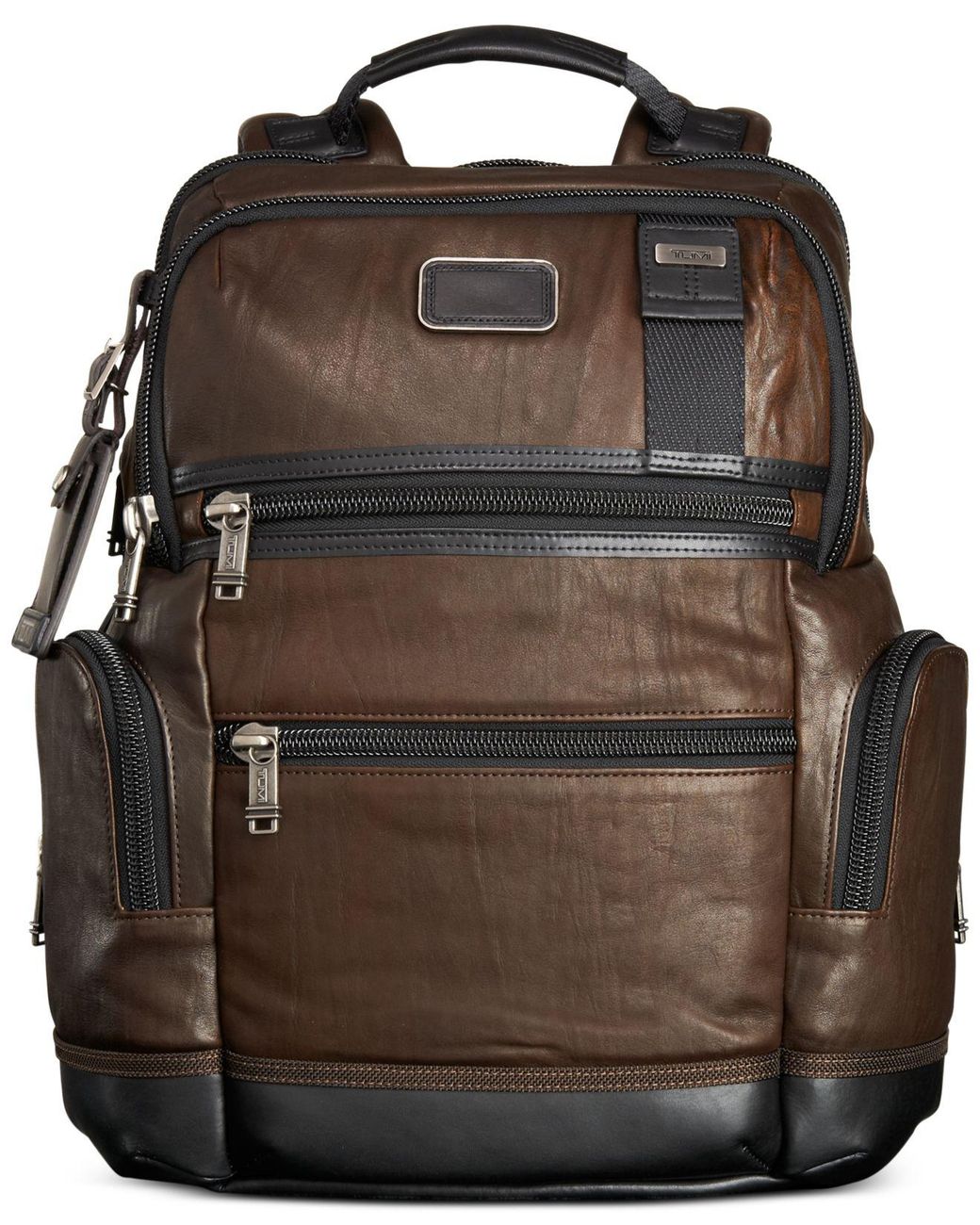 Tumi Alpha Bravo Knox Leather Backpack in Brown for Men | Lyst
