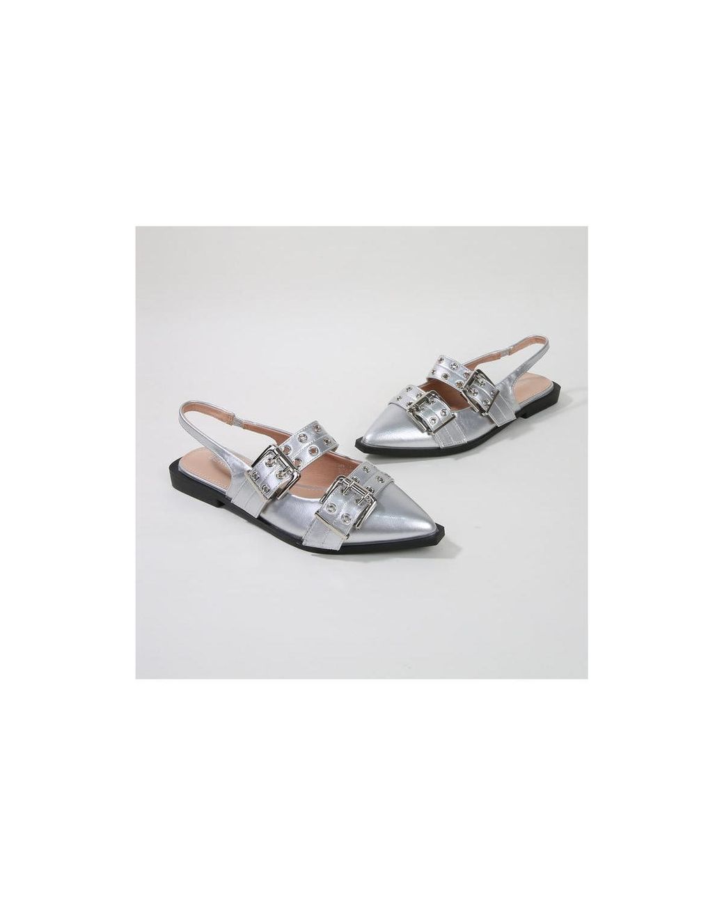 BERNESS White Addison Slingback Flats