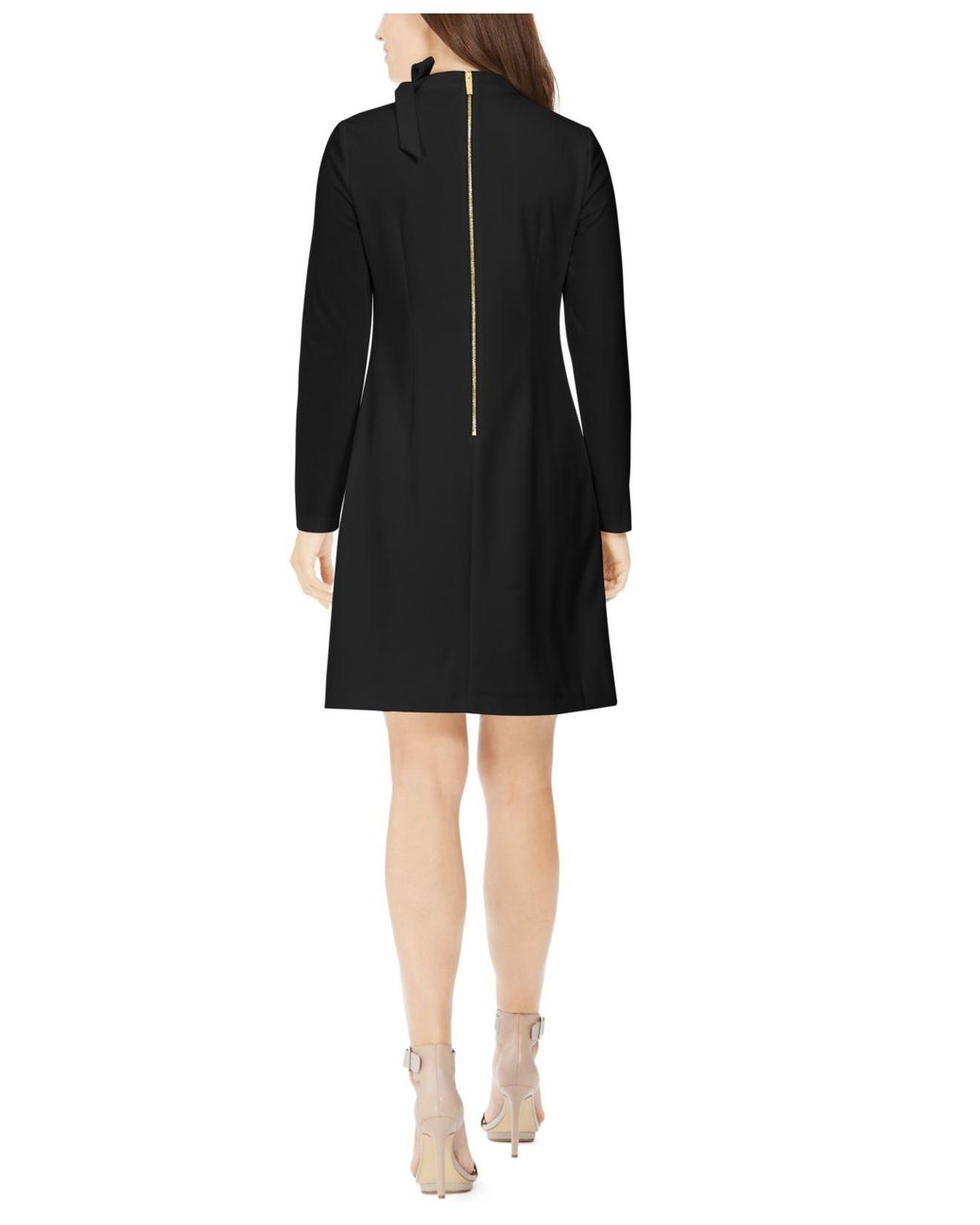 Calvin Klein Bow-neck Sheath Dress in Black | Lyst