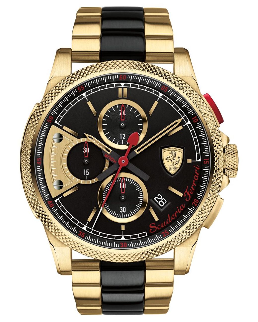 Ferrari Scuderia Men s Chronograph Formula Italia S Gold tone And Black Ion plated Stainless Steel Bracelet Watch 46mm 0830316 for Men Lyst