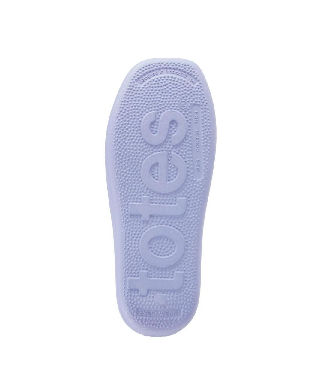 Totes Blue Molded Puffy Slide