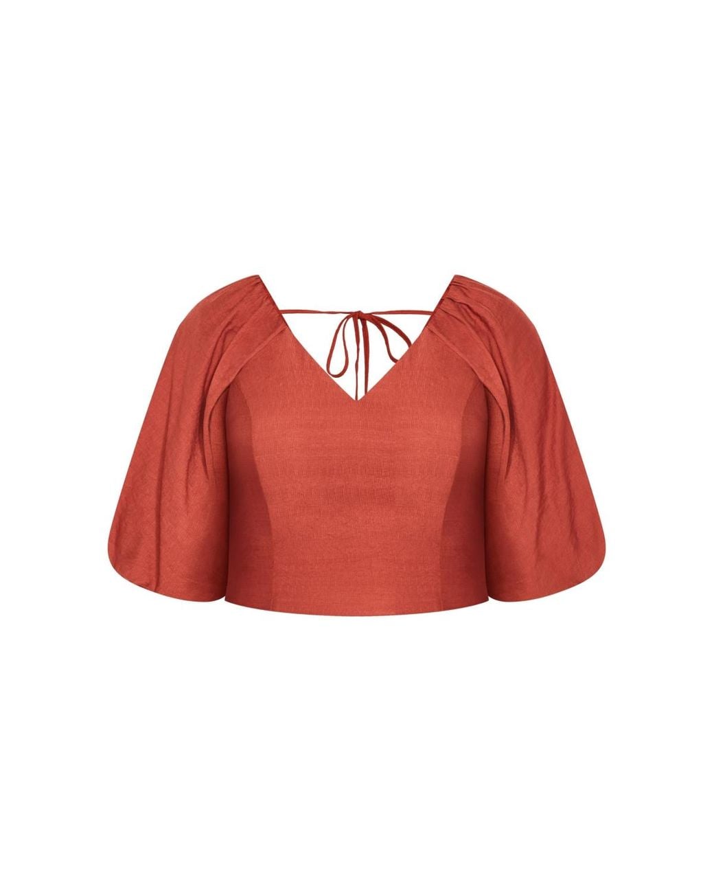 City Chic Red Plus Size Peta Top