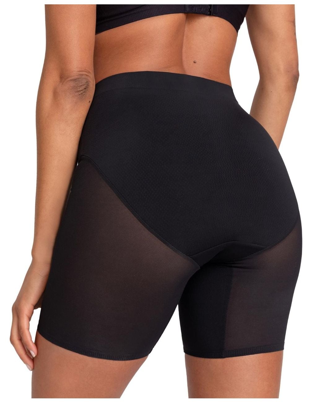 Shapermint Essentials Black Mesh Shaping Shorts 4227376