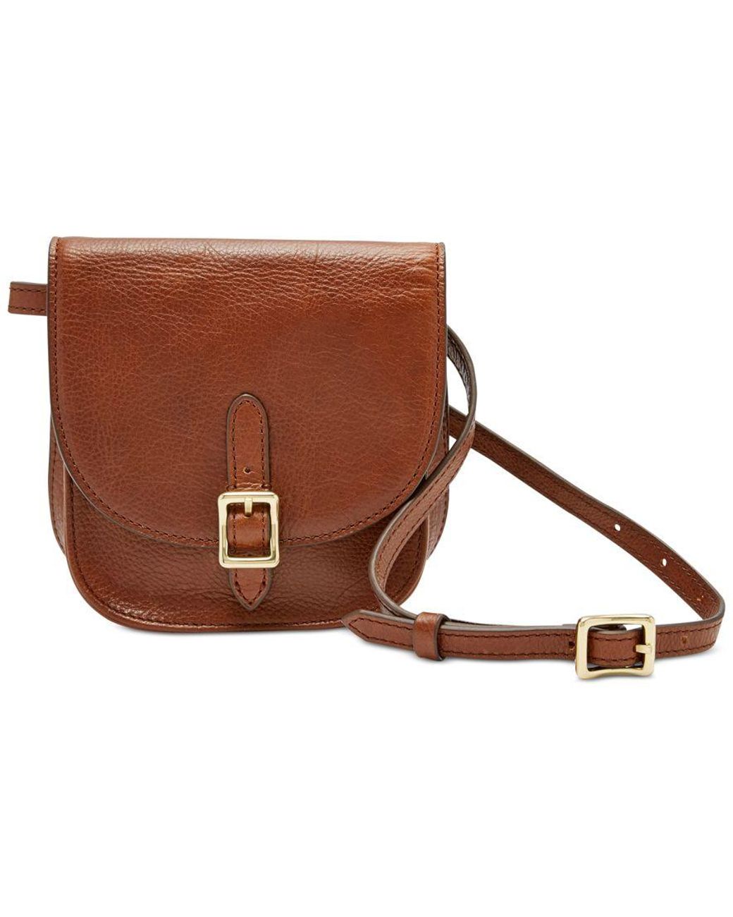 Fossil Saddle Leather Fanny Pack in Brown | Lyst