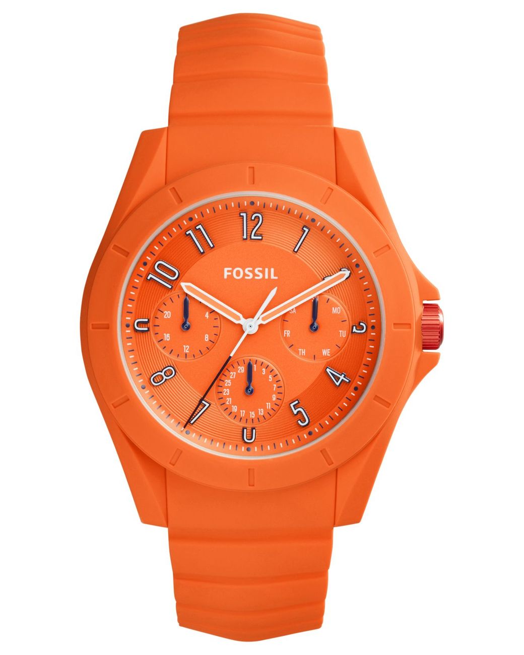 Poptastic Orange Silicone Strap Watch 