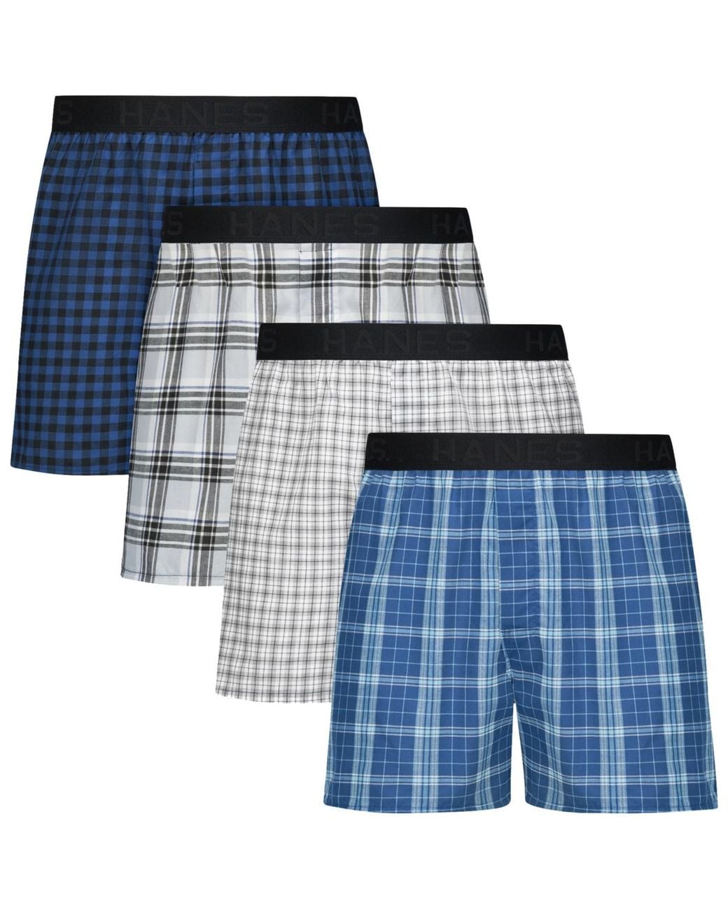 Hanes Blue Printed Ultimate Boxers for men