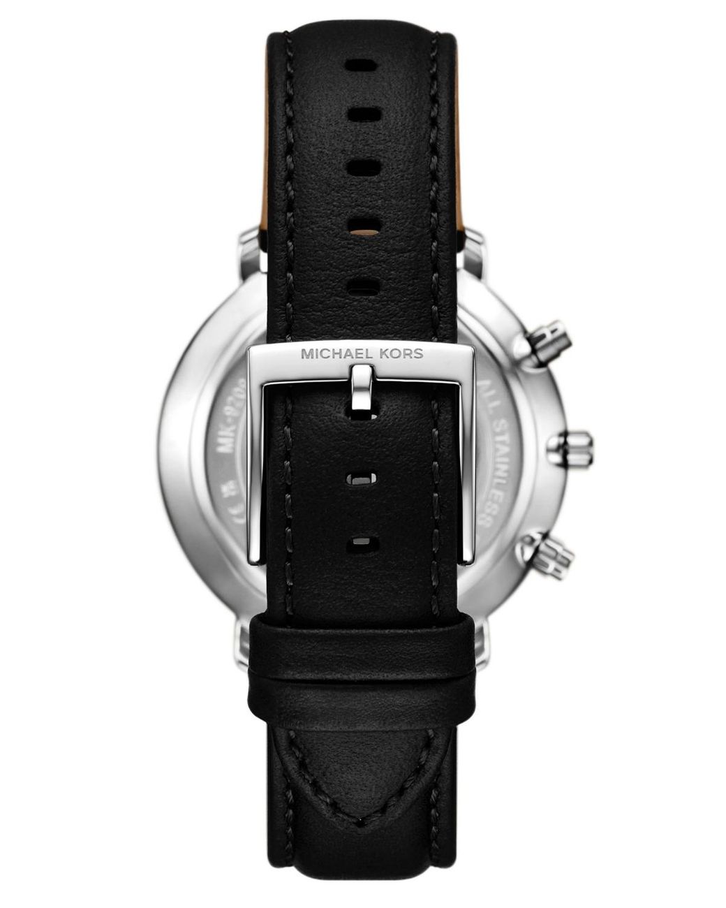 Michael Kors Blake Multifunction Leather Watch in Black for Men | Lyst