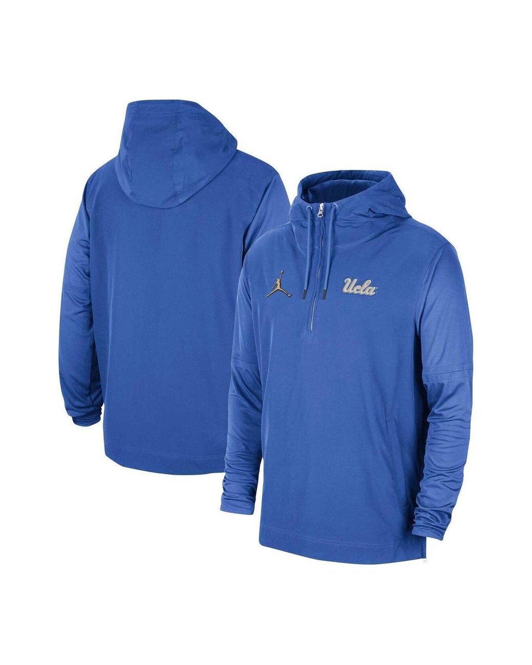 Nike Men's Blue Detroit Lions Sideline Half-Zip UV Performance