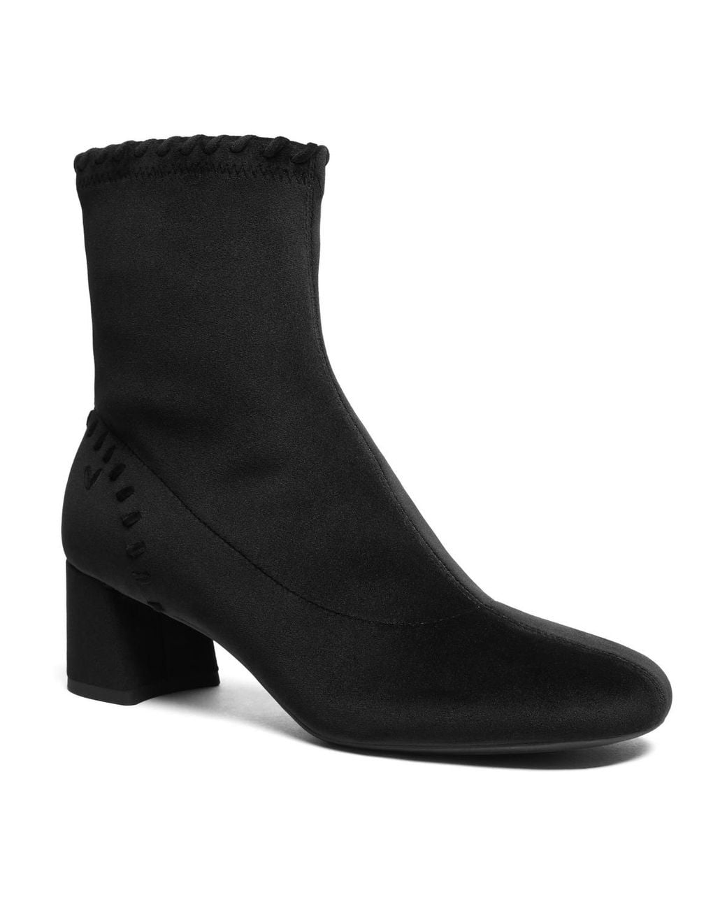 VIVAIA Rhoda Round-toe Whipstitched Ankle Boots in Black | Lyst