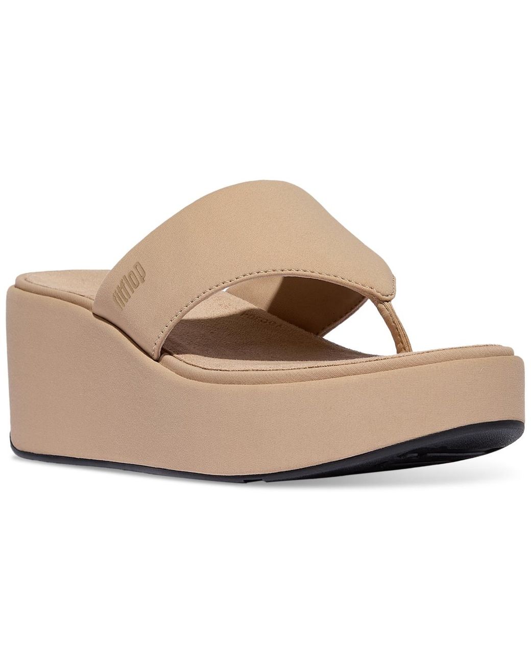 Fitflop Brown Flatforms Wedge Toe-post Sandals