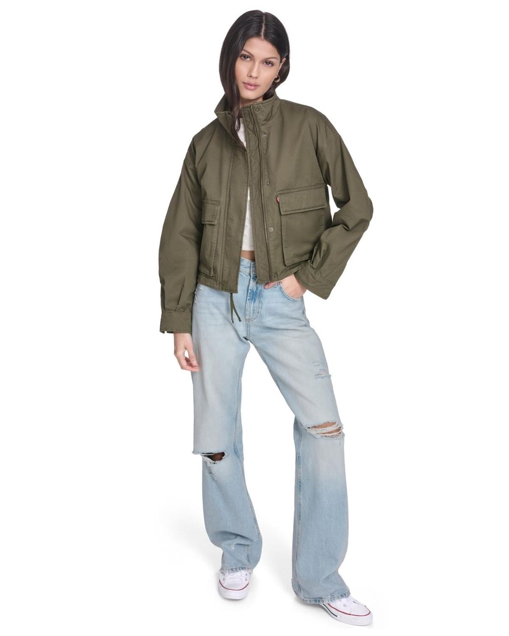 Levi's Green Cropped Surplus Jacket