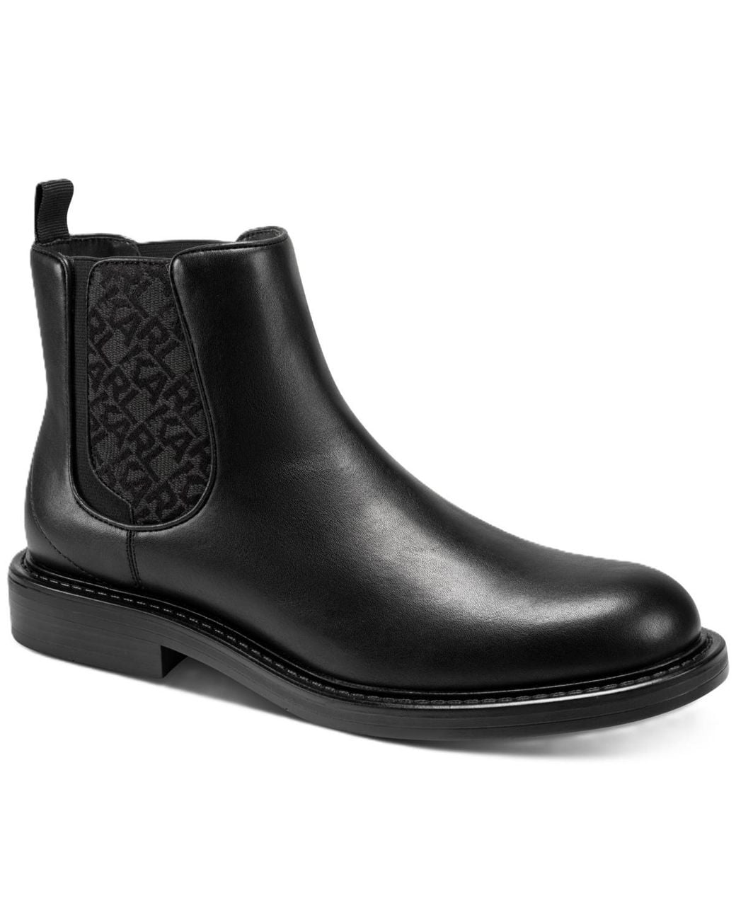 KARL LAGERFELD Didier Jacquard Chelsea Boots in Black for Men | Lyst