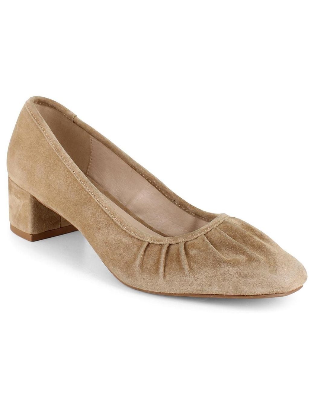 Splendid Natural Jade Block Heel Pump