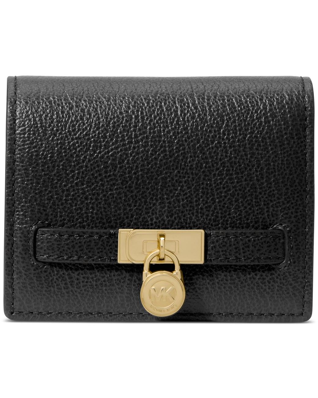Michael Kors Black Hamilton Leather Compact Wallet