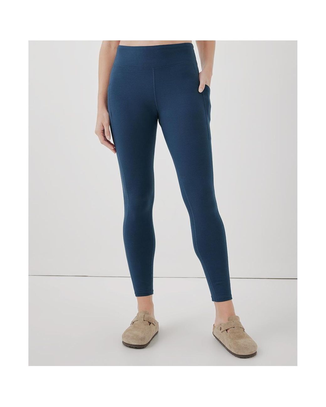 Pact Purefit Pocket legging Made With Cotton in Blue