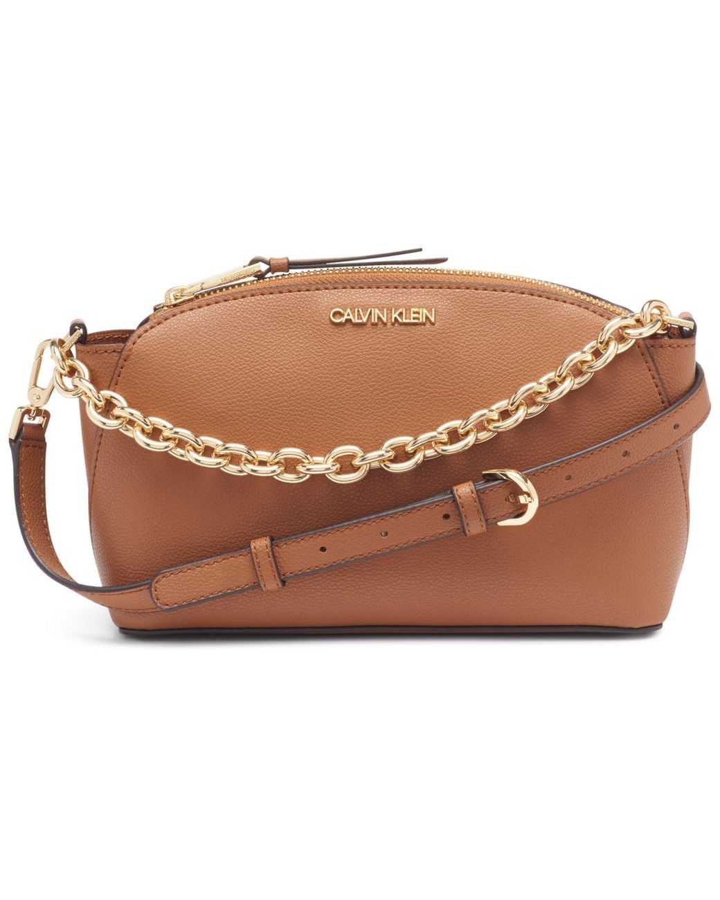 Calvin Klein Hailey Chain Crossbody in Caramel (Brown) Lyst